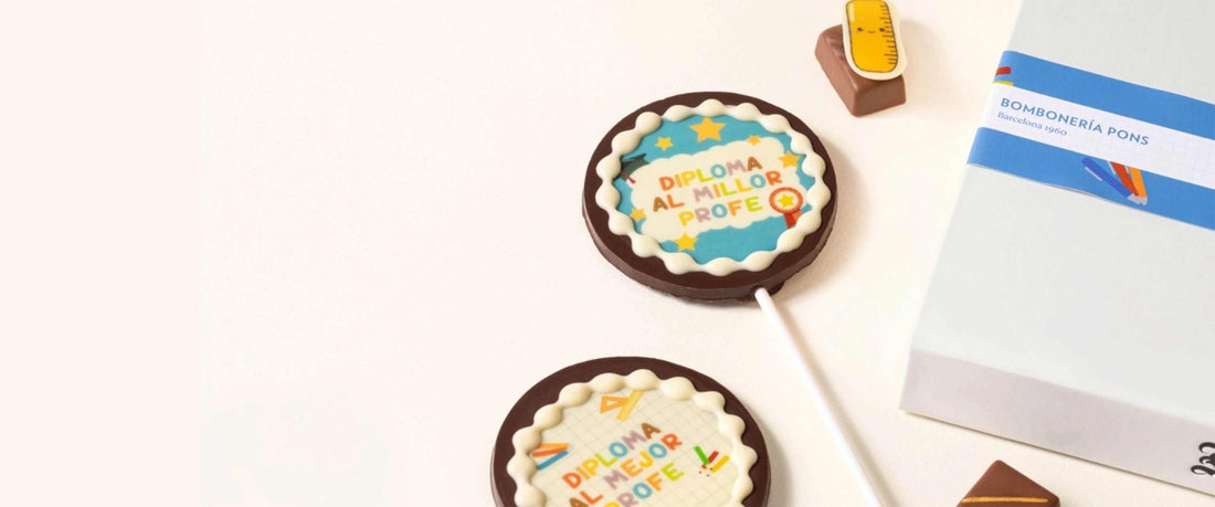 Regalos para Profesores: Bombones y Chocolate Personalizado - Bombonería Pons