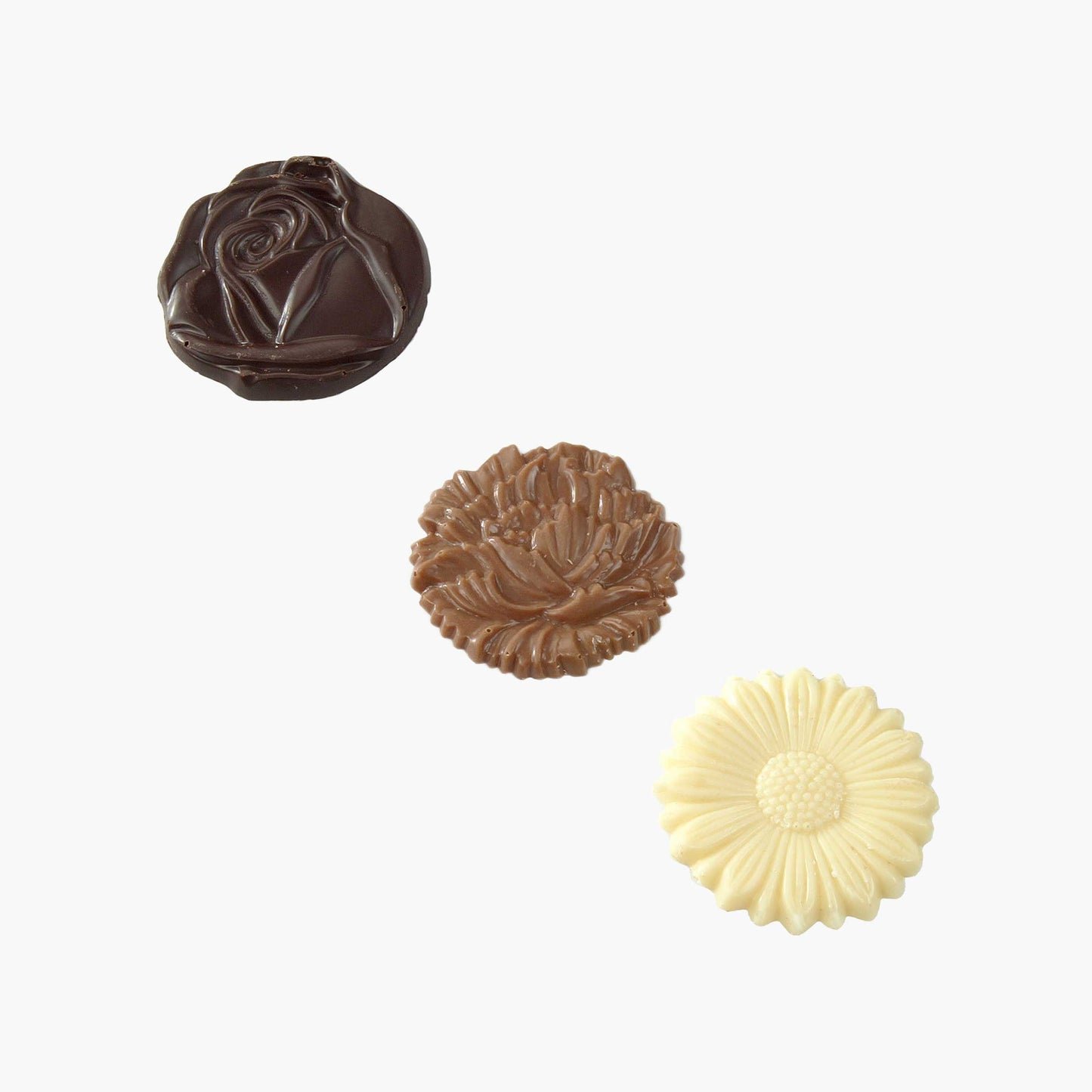 Flores de chocolate Surtidas - Tubo 110g