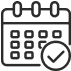 Calendario con un check | Bombonería Pons