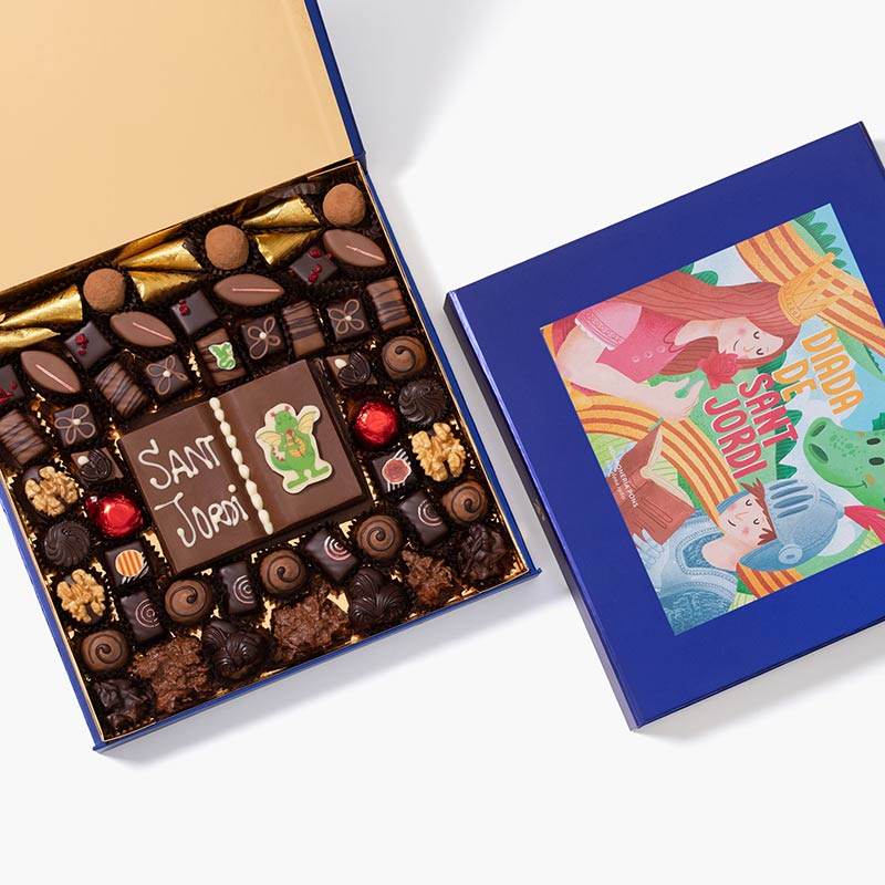 Bombones Combinados - Caja Sant Jordi 650g - Bombonería Pons