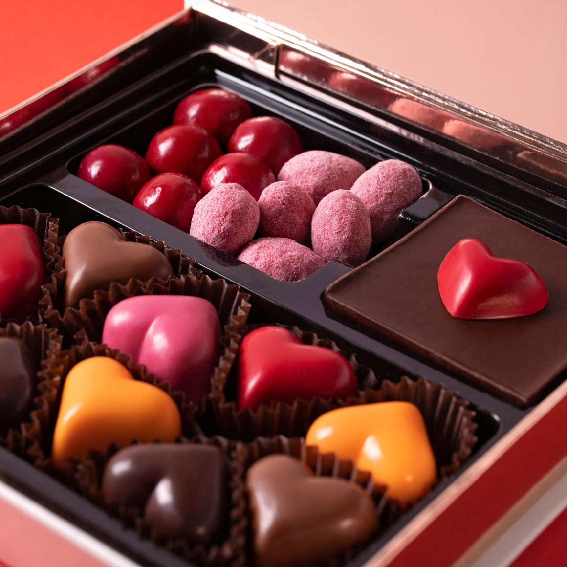 Bombones Corazón Combinada - Caja 250g - Bombonería Pons - Bombones surtidos