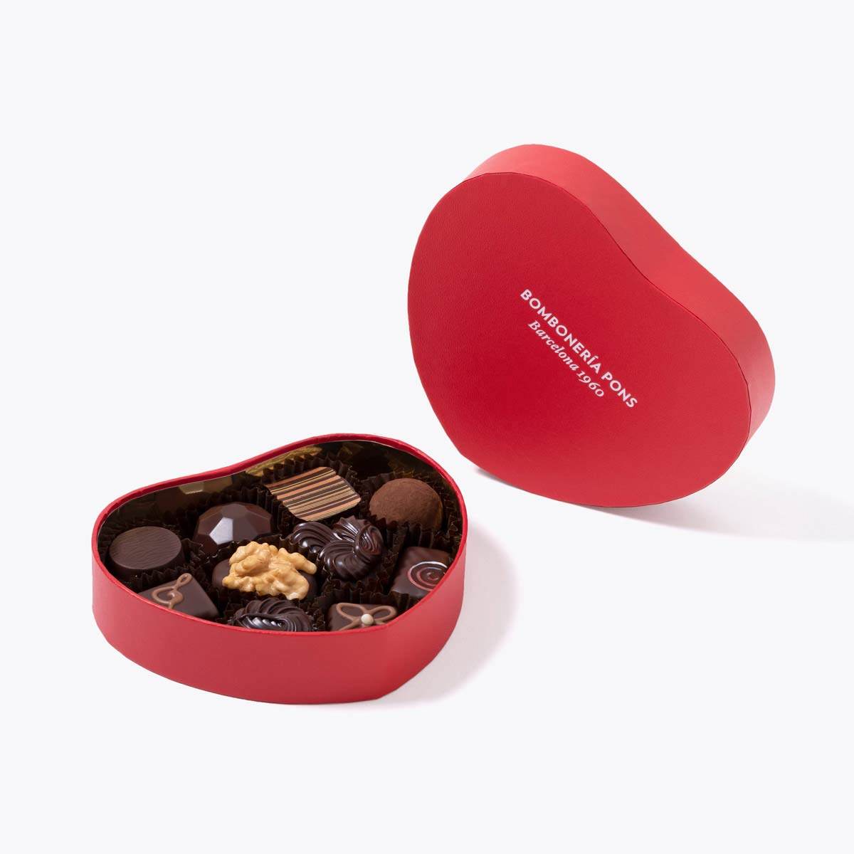 Bombones Negros - Caja Corazón 150g - Bombonería Pons