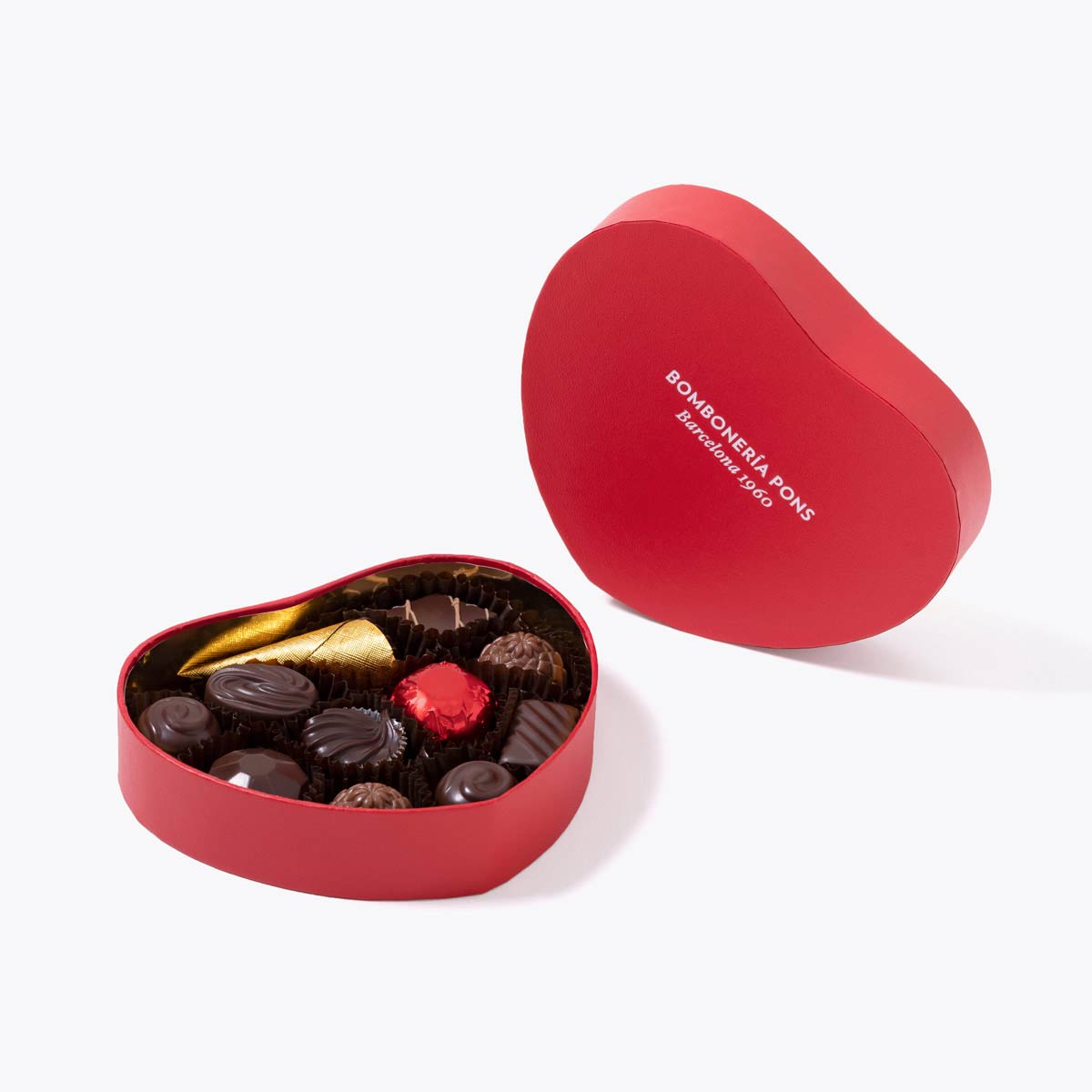 Bombones Sin Azúcar - Caja Corazón 150g - Bombonería Pons - Bombones Sin Azúcar