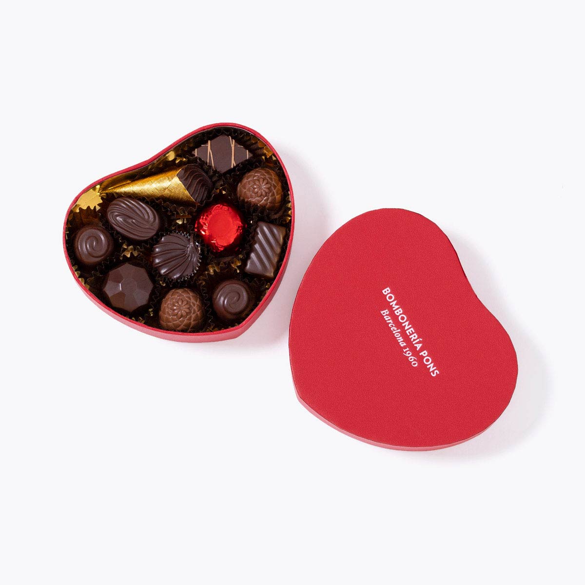 Bombones Sin Azúcar - Caja Corazón 150g - Bombonería Pons - Bombones Sin Azúcar