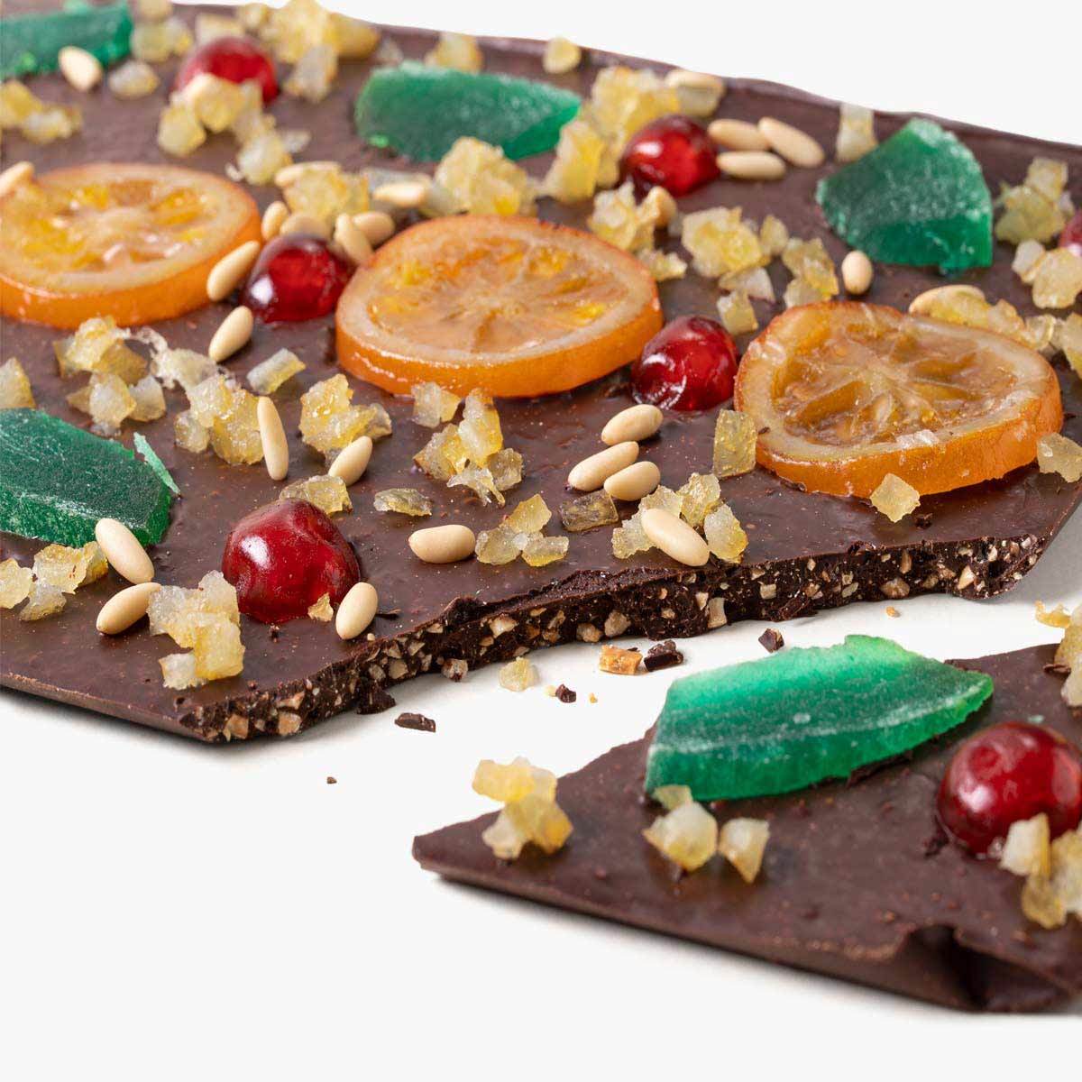 Coca de Chocolate y Fruta San Juan - 650g - Bombonería Pons