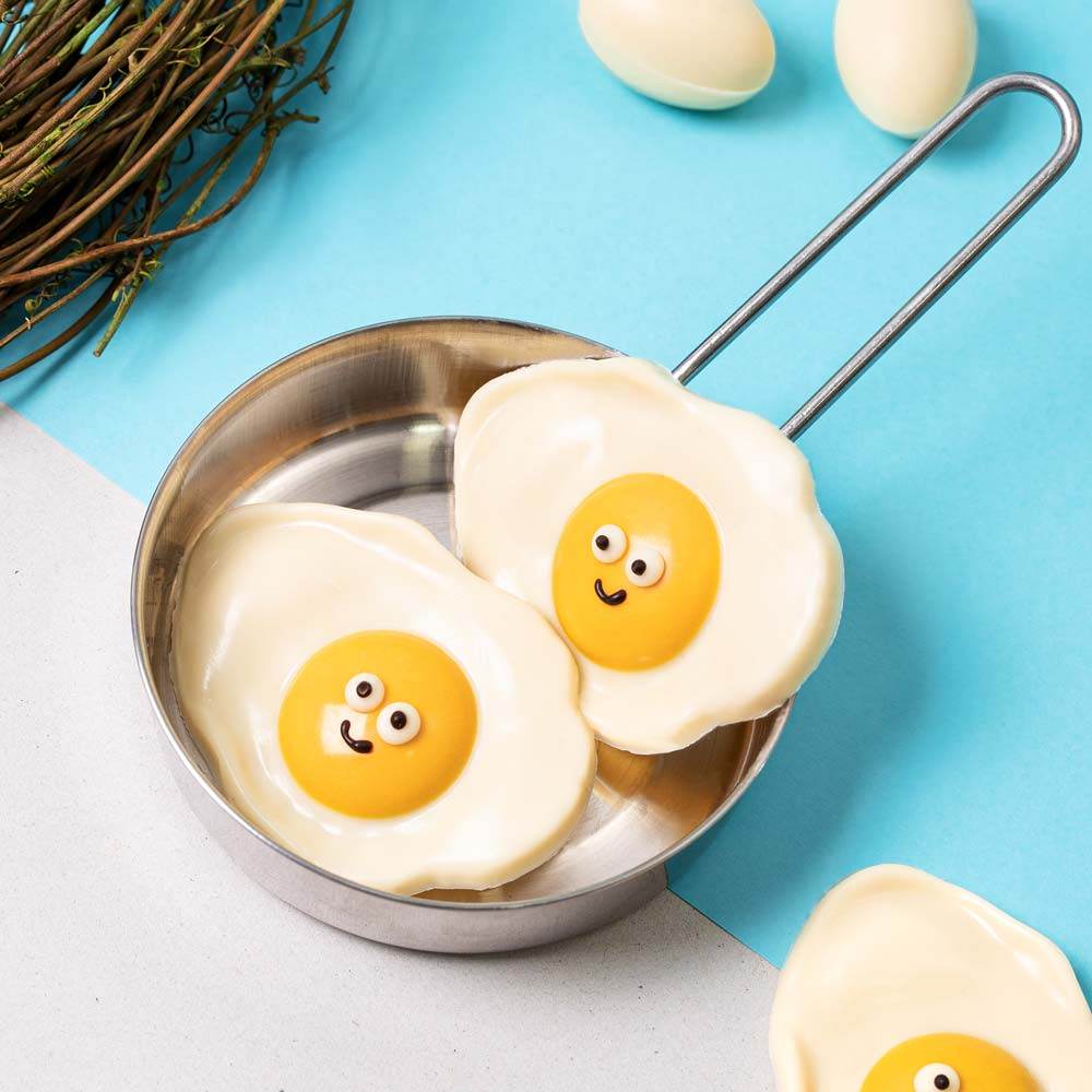 Figura de chocolate Huevo frito de Pascua - Bombonería Pons