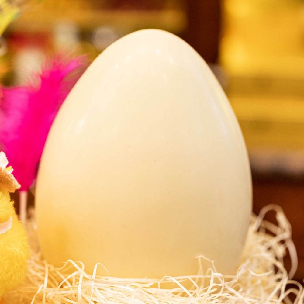 Huevo de Pascua Liso Blanco - 430g - nº1 - Bombonería Pons