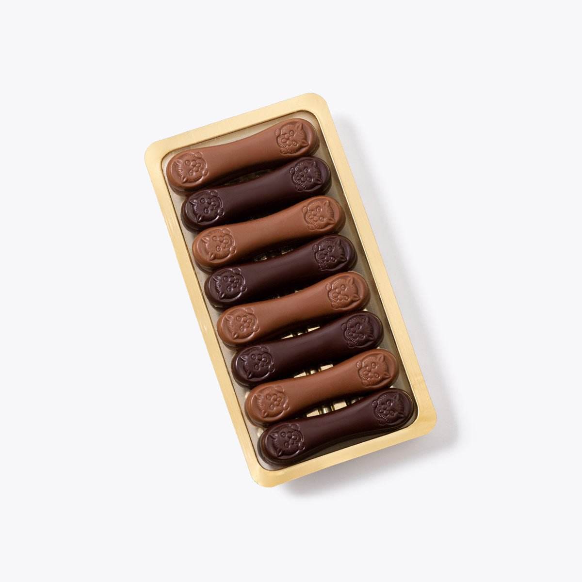 Lenguas de Gato Leche y Negras - Bandeja 130g - Bombonería Pons