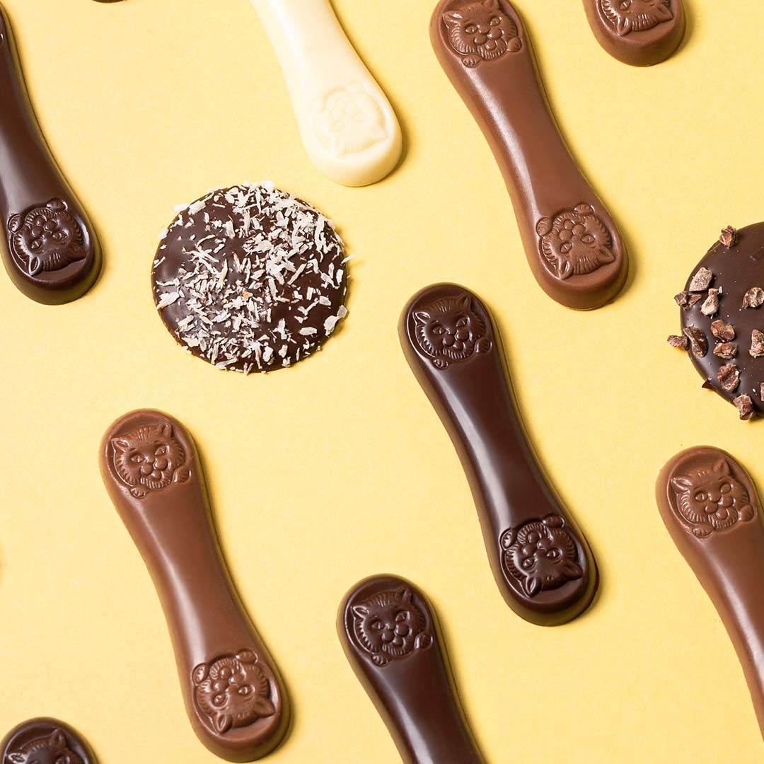 Lenguas de Gato Negras - Bandeja 130g - Bombonería Pons