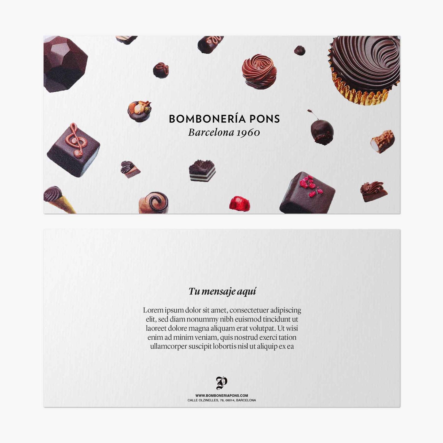 ¿Quieres personalizarlo? - Bombonería Pons - Gift Option