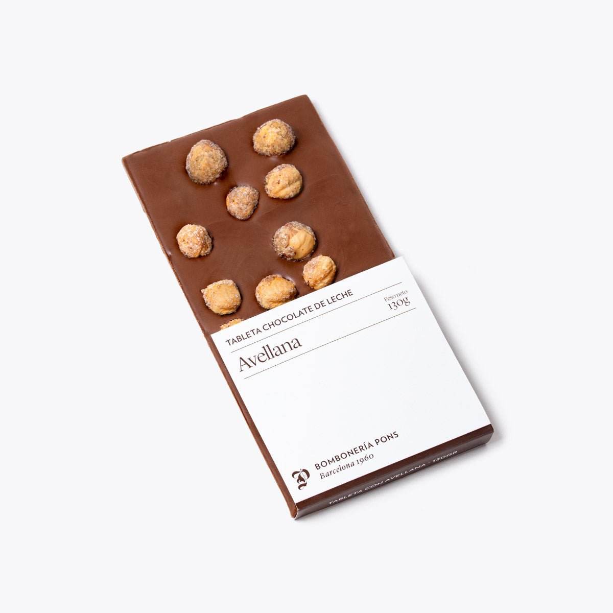Tableta con Avellana - 130g - Bombonería Pons