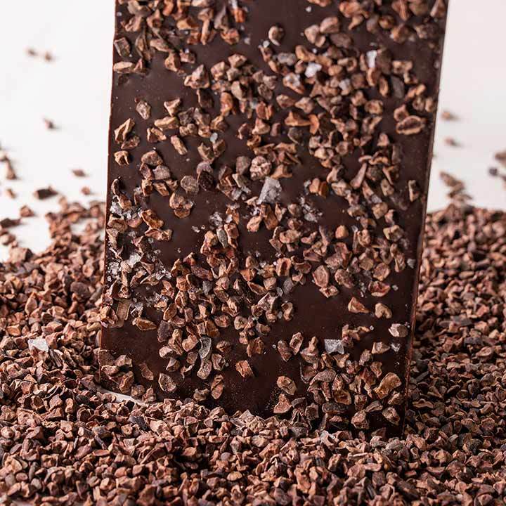 Tableta con Nibs y Sal - 130g - Bombonería Pons