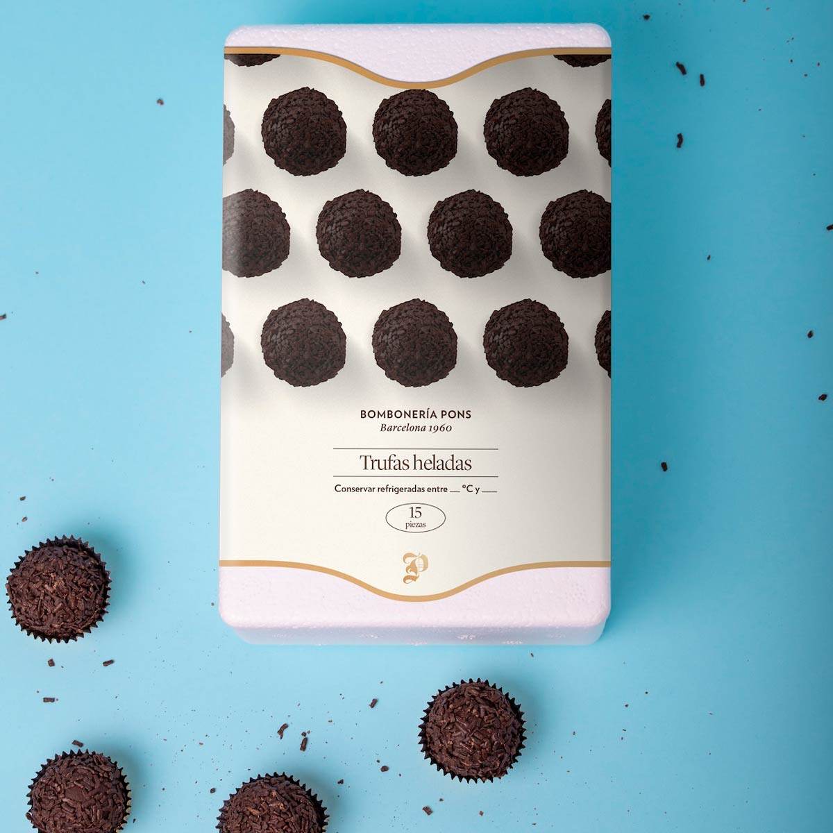 Trufas Heladas - Caja 220g - Bombonería Pons