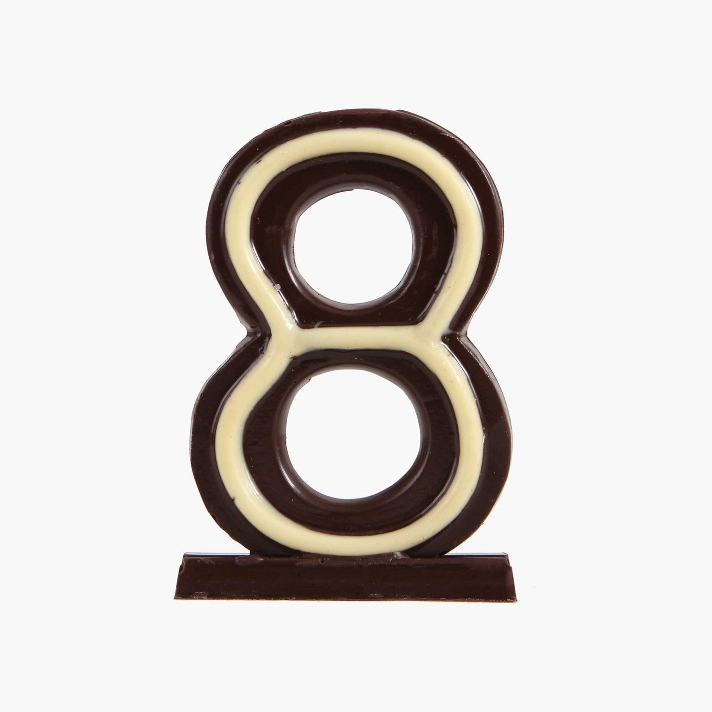 Vela cumpleaños de chocolate - Nº8 - Bombonería Pons -