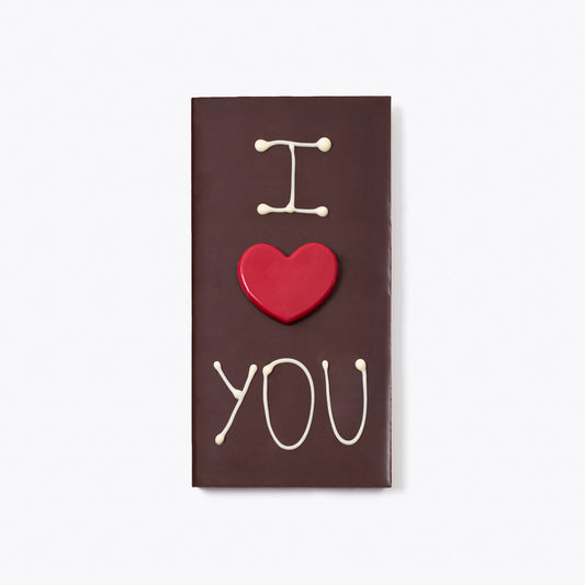 Tableta de chocolate negro san valentín I love You