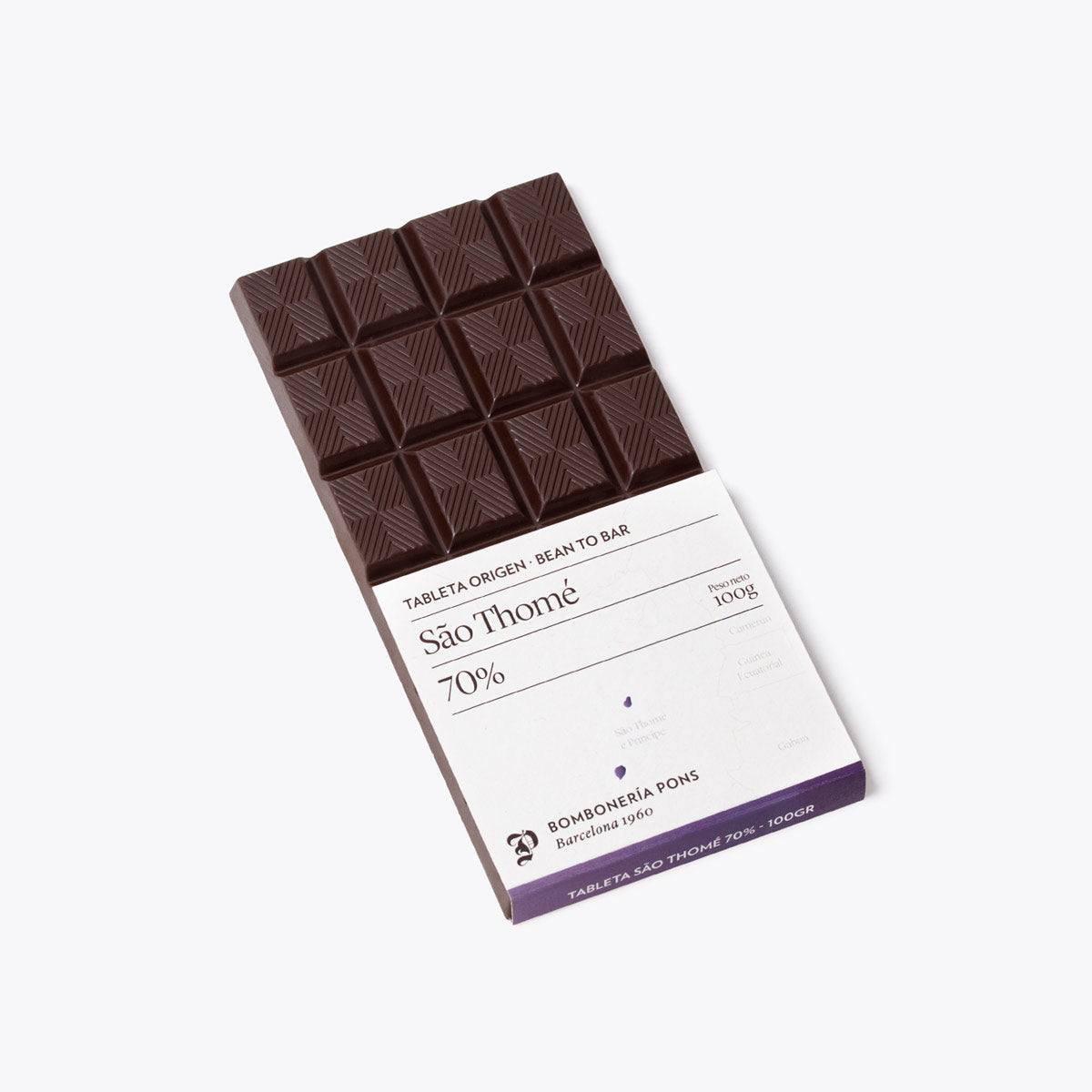 Sao Thomé - Tableta de chocolate negro 70% - 100g