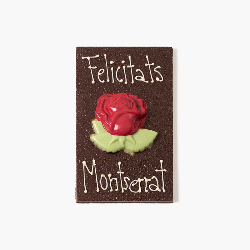 Tableta de chocolate felicitats Montserrat