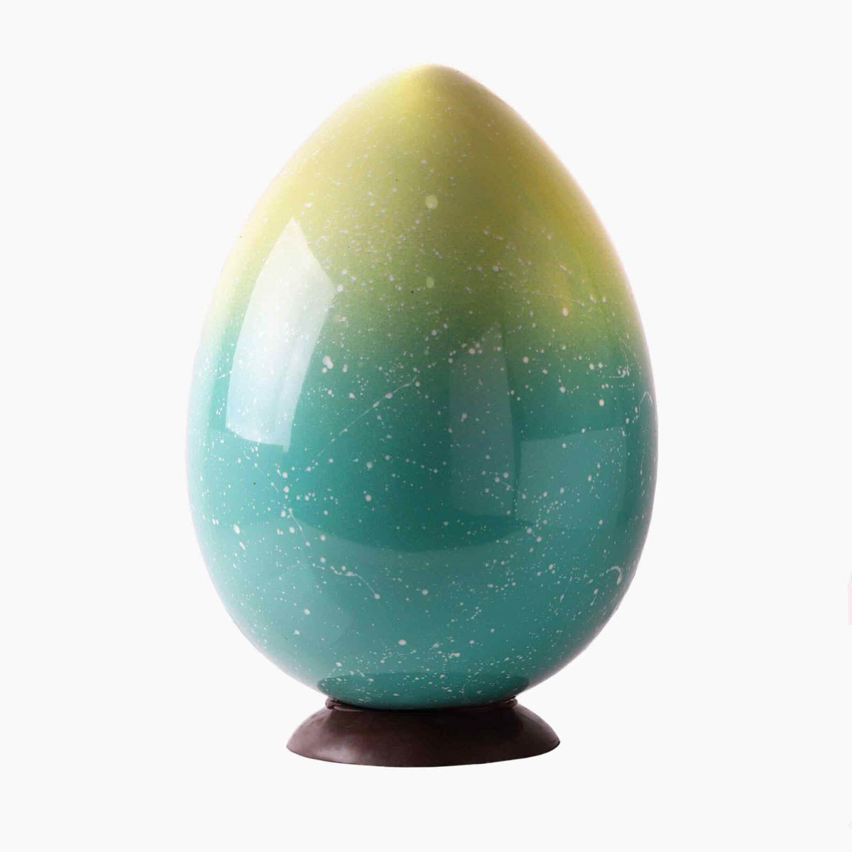 Huevo de chocolate decorado de colores grande 