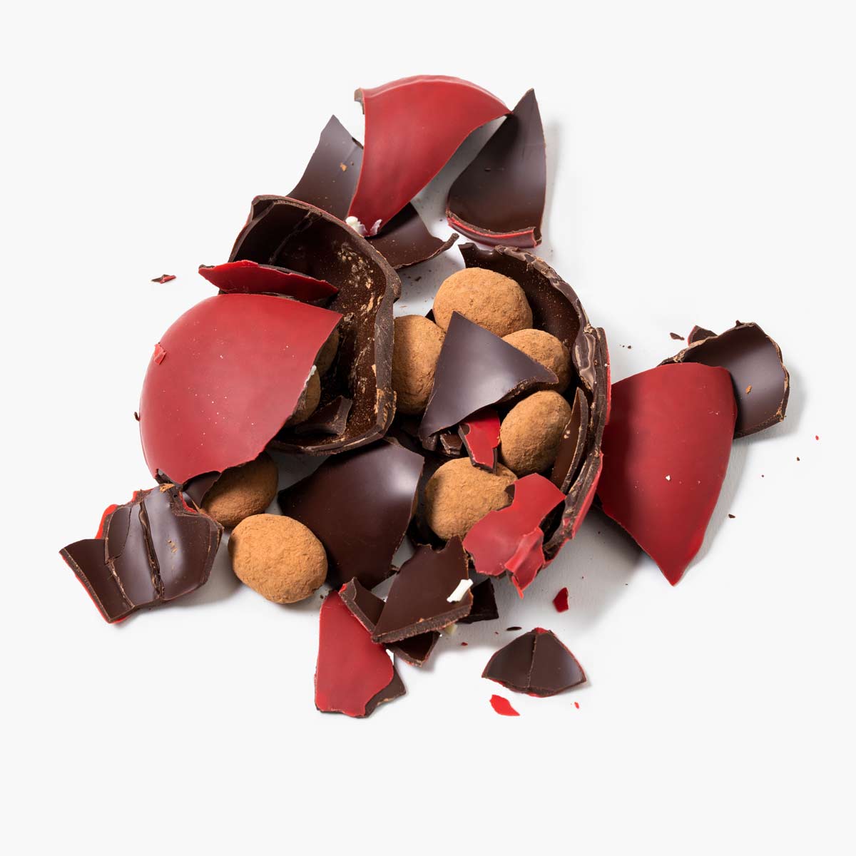 Corazón de chocolate con sorpresa en el interior