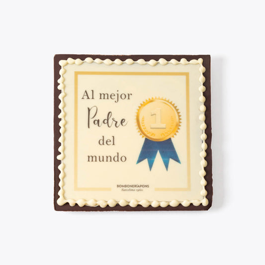 Diploma de chocolate al mejor padre del mundo dia del padre