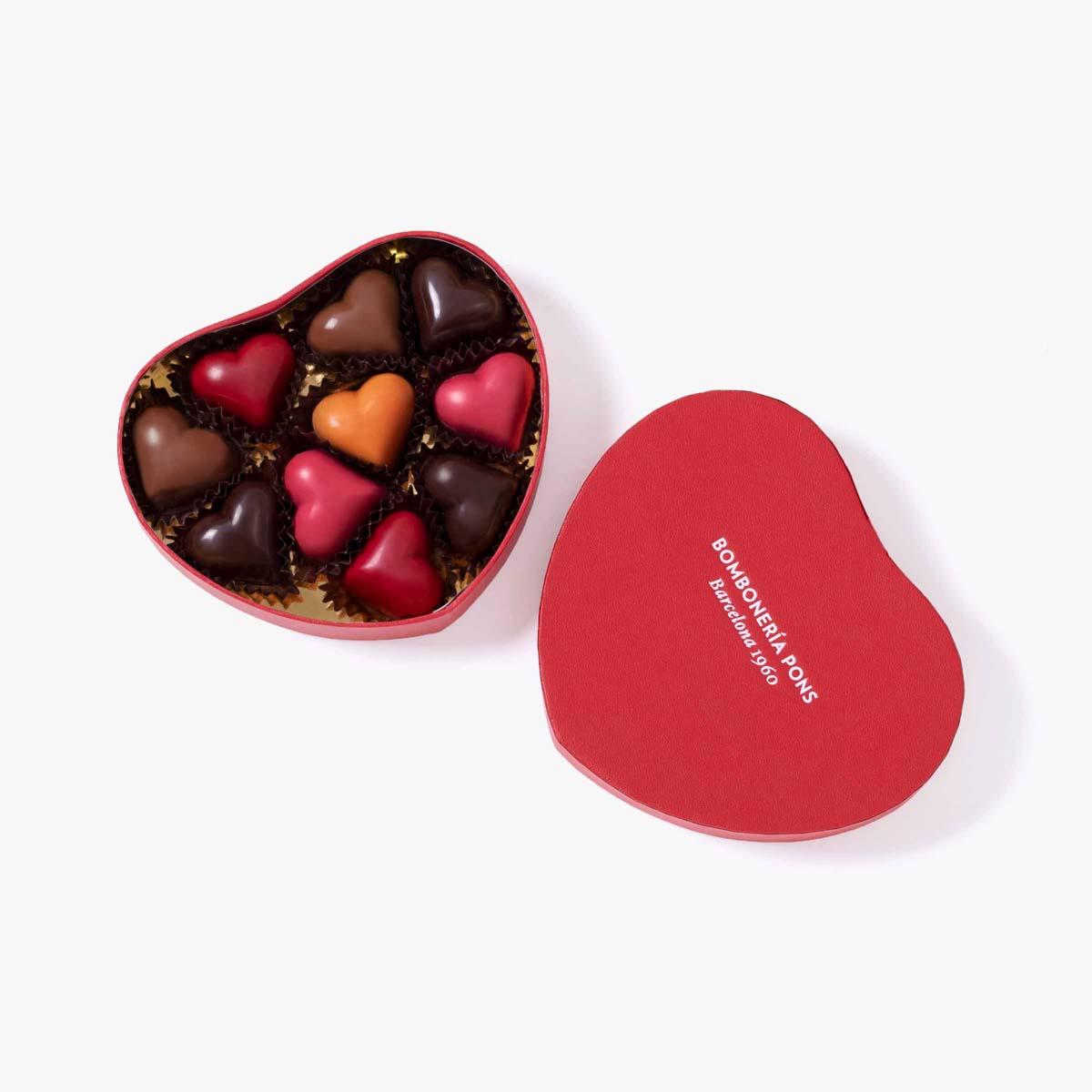 Bombones Corazón - Caja corazón 150g