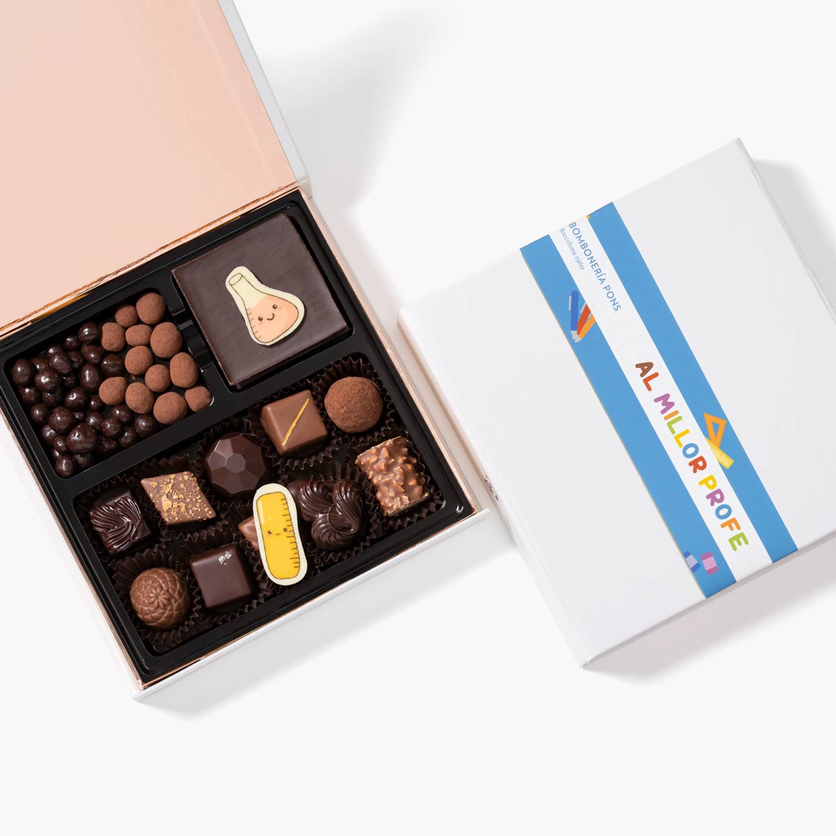 Bombones Surtido - Caja Fin de Curso 250g - Bombonería Pons - Complementos