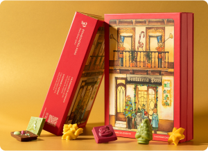Calendario de Adviento de Bombones de chocolate con formas navideñas | Bombonería Pons