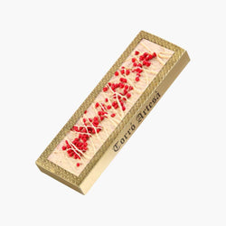 Turrón Crujiente de Frambuesa Blanco - 300g - Bombonería Pons