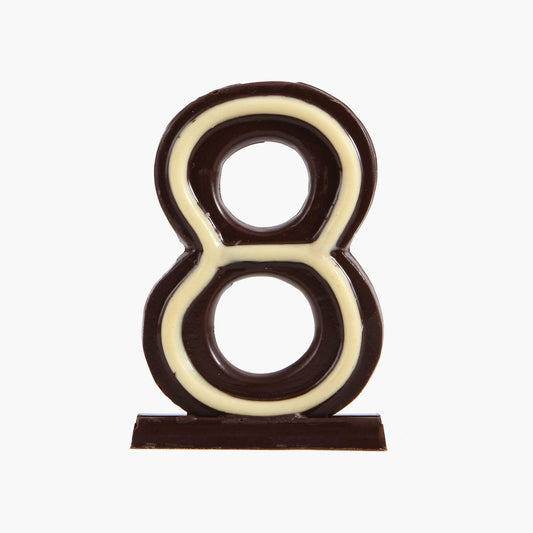 Vela cumpleaños de chocolate - Nº8 - Bombonería Pons -
